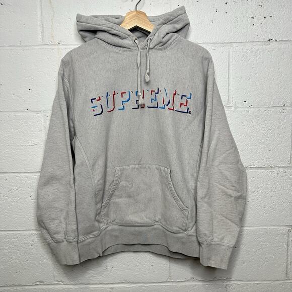 Supreme Drop Shadow Hooded Sweatshirt “Heather Gray” FW20